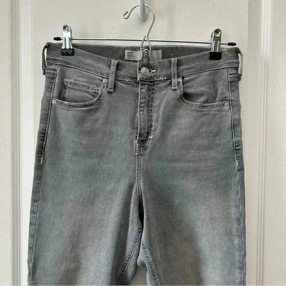 Topshop Jamie Skinny Jeans High Rise Ankle Cropped  Grey Size 26 - Picture 4 of 13